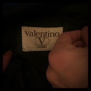 Men’s Valentino Vintage Leather Pants. Straight